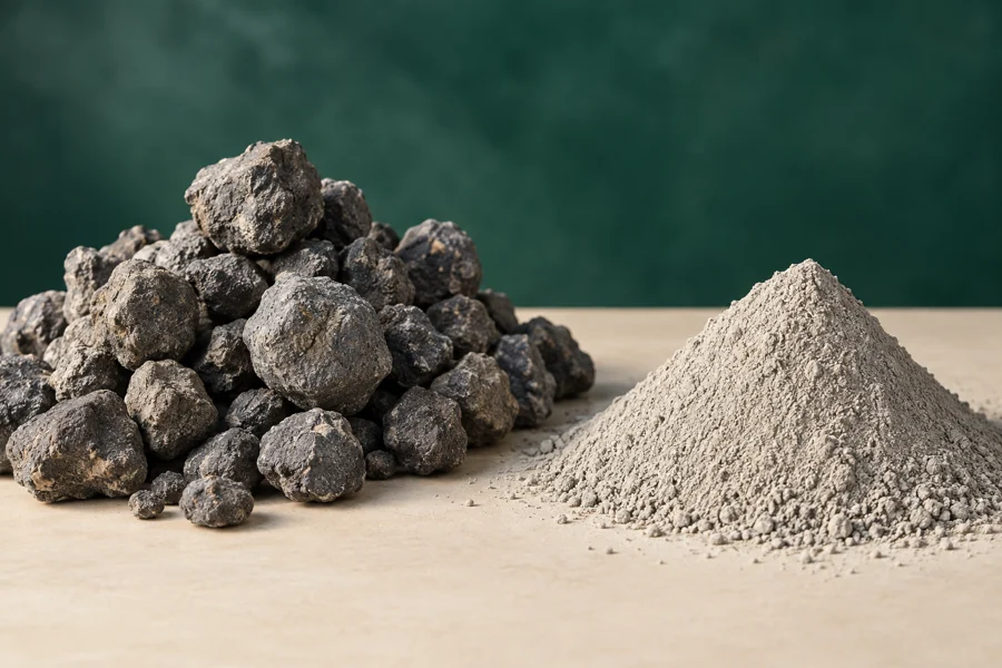 Illustrative cement & clinker product photograph