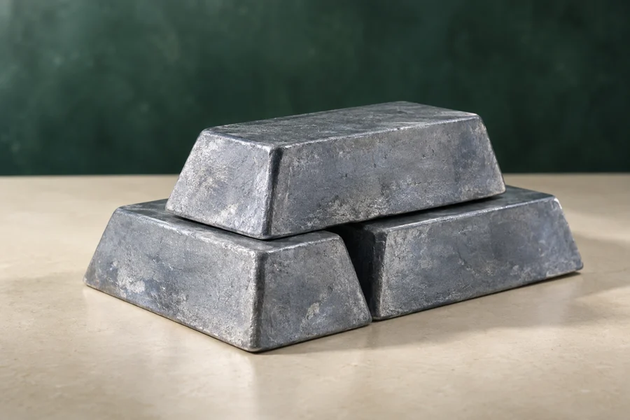 Illustrative lead ingot product photograph