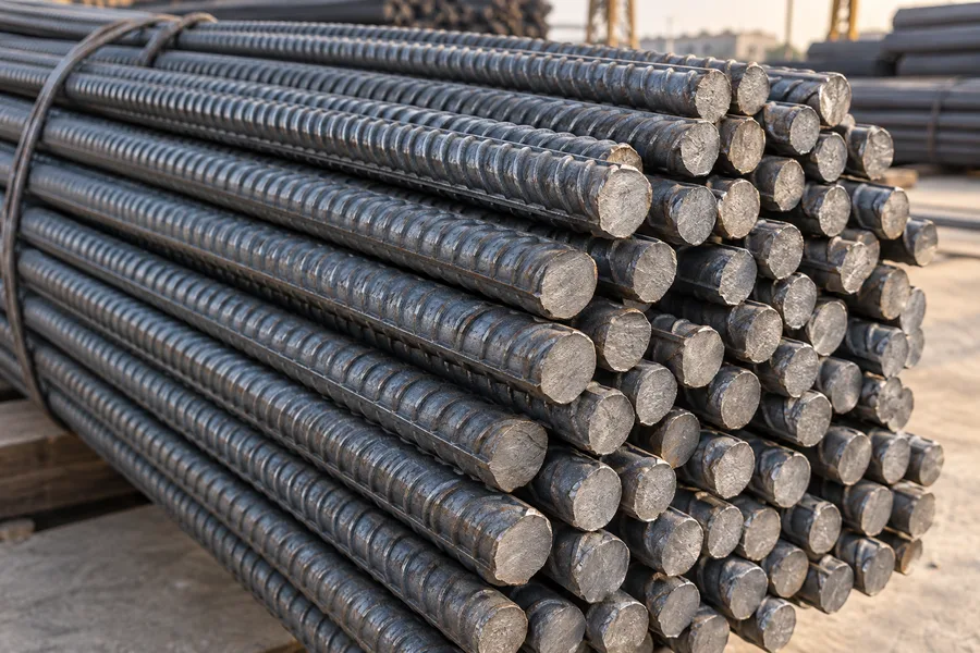 Illustrative deformed rebar product photograph